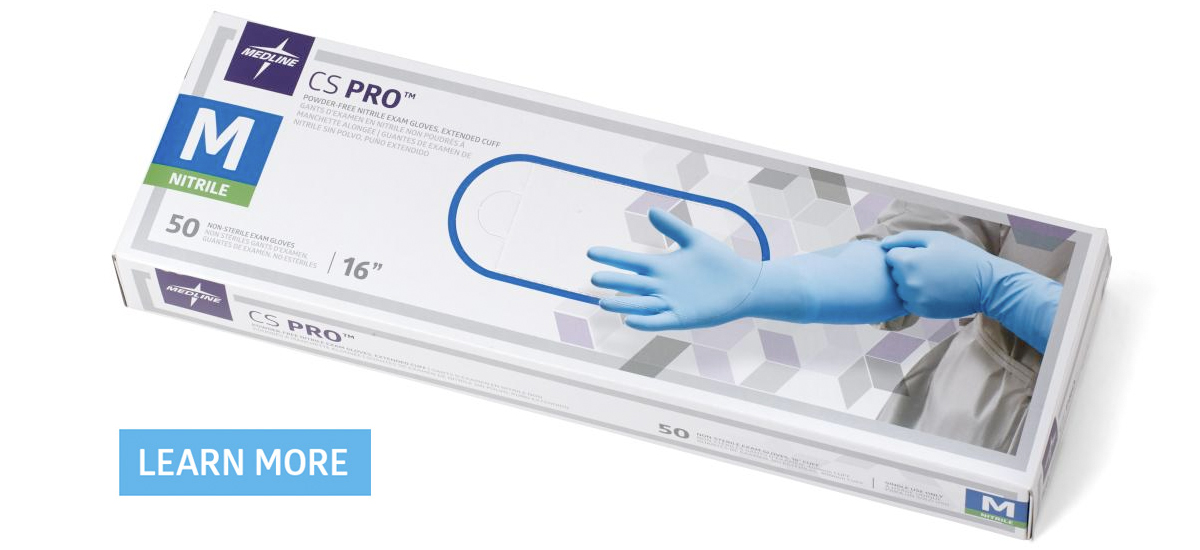 CS Pro Extended Cuff Nitrile Exam Gloves