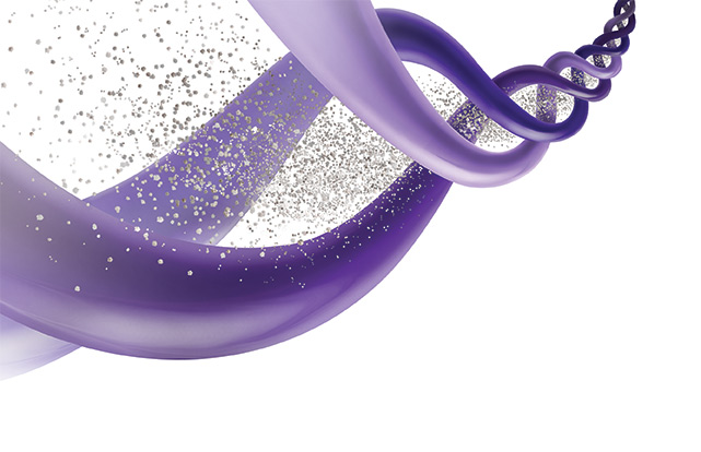Puracol purple swirl graphic.