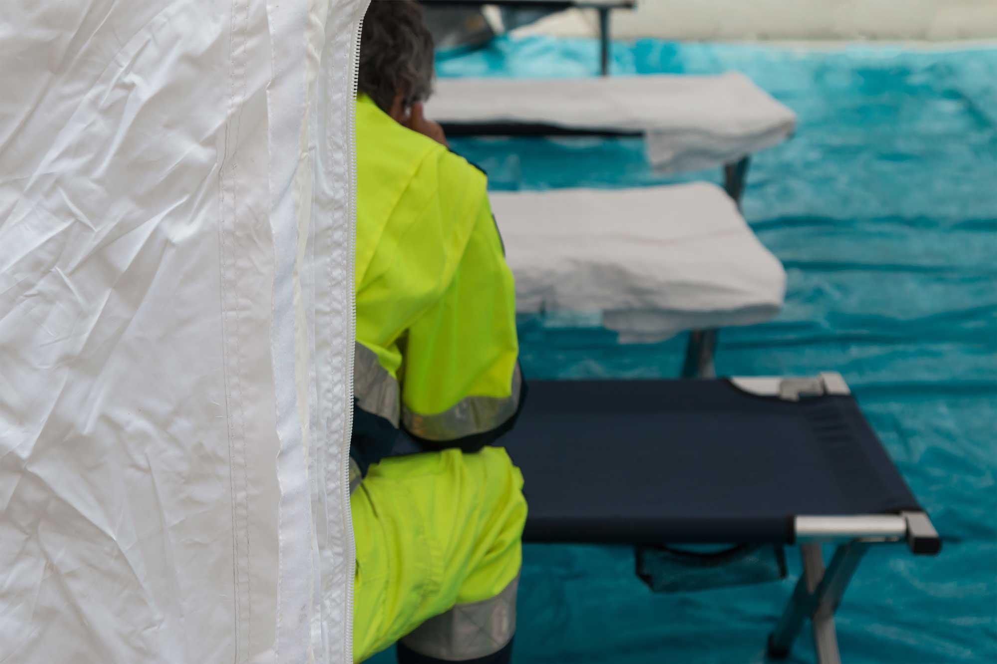 An alternate care site set up for treatment