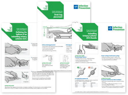 Three CAUTI prevention educational posters
