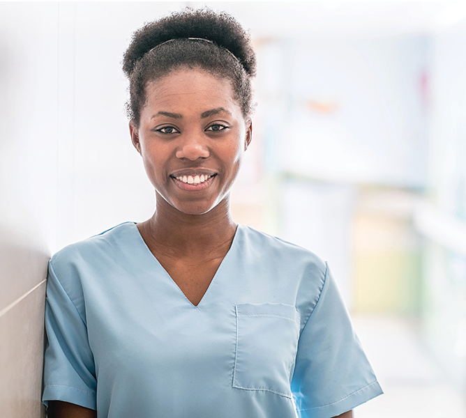 A smiling nurse