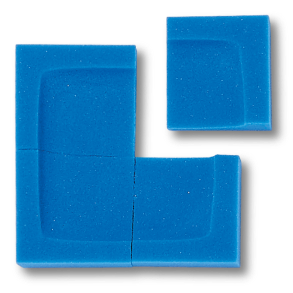 Blue, foam protection corners for instrument baskets