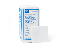 White box of gauze pads