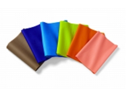Collection of exercise bands in a rainbow of colors