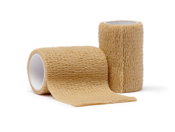 Two rolls of self-adherent wrap