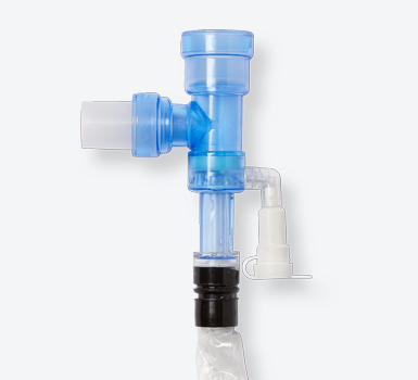 Blue closed suction catheter