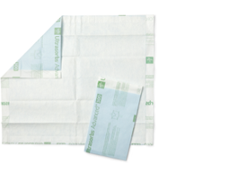 Ultrasorbs Advanced + — fully open and flat with a folded Ultrasorbs on top, showing the backsheet