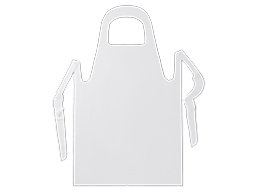 White kitchen apron