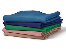 Stack of cloth napkins in a variety of colors