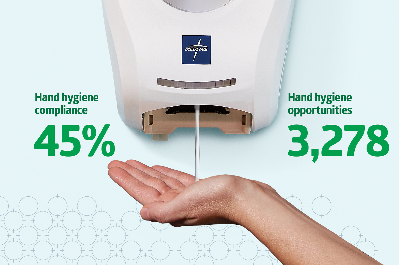 STK_IP-Hand Hygiene NFMI technology_04_RGB A hand underneath a hand sanitizer dispenser
