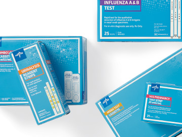 lab-choice-value Group of five boxes of Medline brand lab supplies