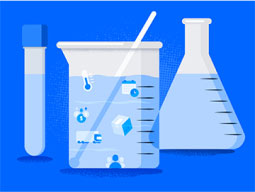critical-partners illustration of beakers and other lab items