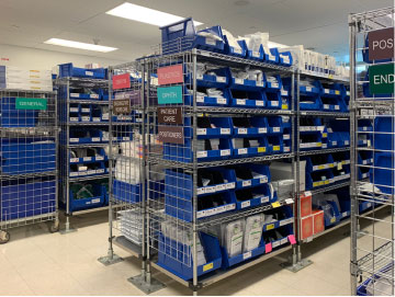 inventory in a supply room