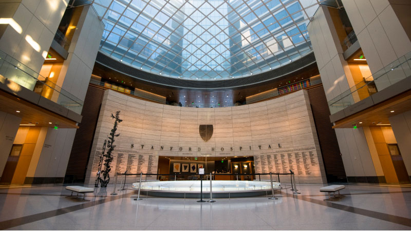 photo of the Stanford Hospital atrium