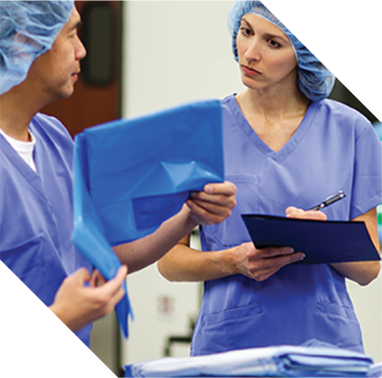 caregivers opening kits
