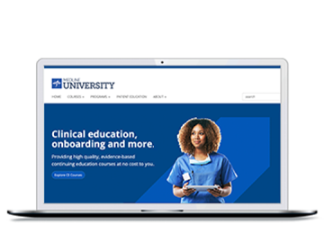 Laptop showing Medline University