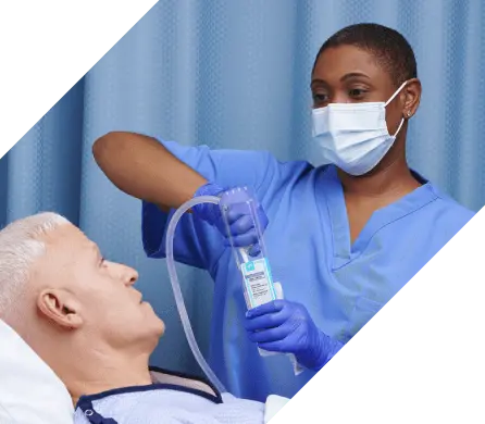 Clinician preps patient for surgery using one of Medline’s total body decolonization products.