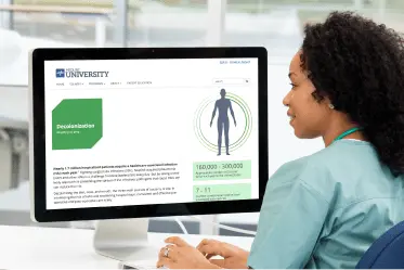 expore_image3 Clinician takes Medline University online course on total body decolonization.