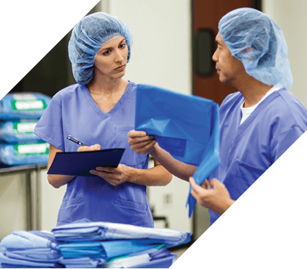 caregivers opening kits