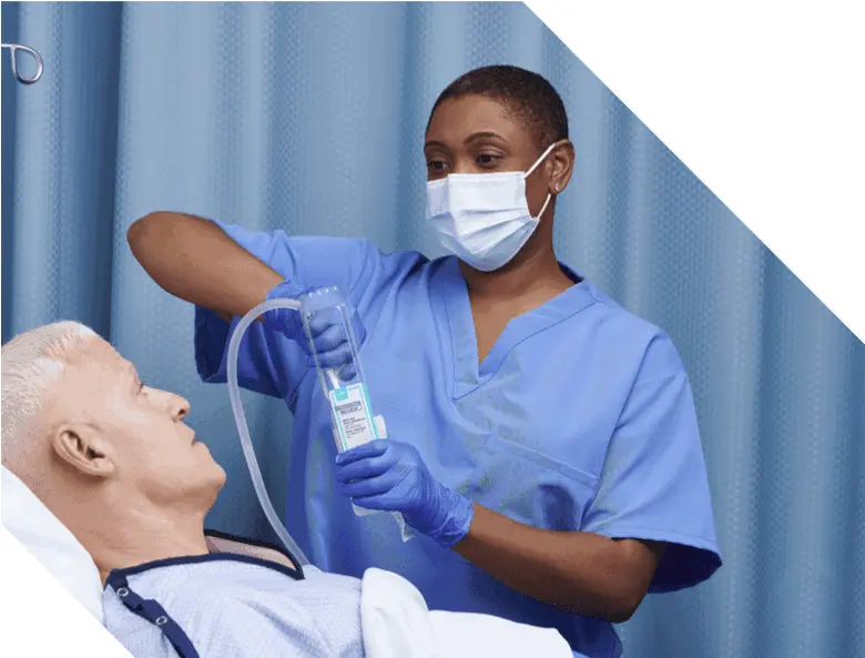 Clinician preps patient for surgery using one of Medline’s total body decolonization products.