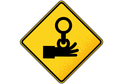 Yellow road sign with identify strengths and weaknesses icon