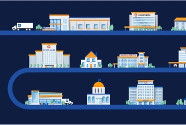 Illustration represents many touchpoints on the continuum of care