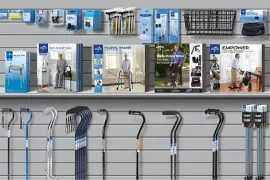 planograms-min Image of a retail display of canes and other medical products on store shelves