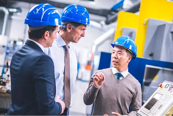 Medline reps visit a sourcing partner facility to ensure the integrity of the diversified supply chain. Medline reps visit a sourcing partner facility to ensure the integrity of the diversified supply chain.