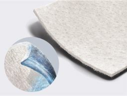 reduce-exudate Close-up view and inset of Medline Opticell dressing