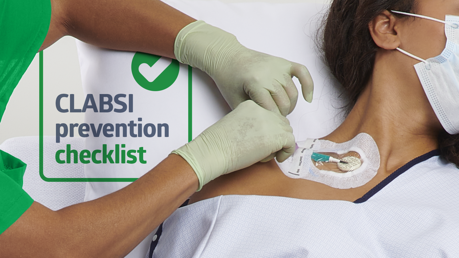 BAN_IP_CLABSI checklist_04_RGB Clinician following a checklist for CLABSI prevention