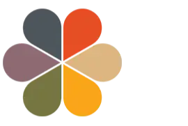 asian-pacific-american 6 petal shaped graphics grouped together in colors found throughout Asian cuisines