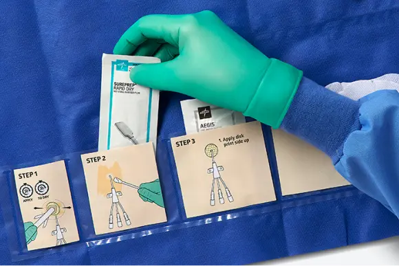 cvc_maintainance_bundle_image CVC maintenance bundle components and gloved hand