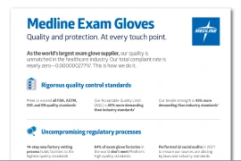 Preview of Medline exam gloves fact sheet