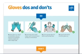 Preview of guide that reads “Gloves dos and don’ts”