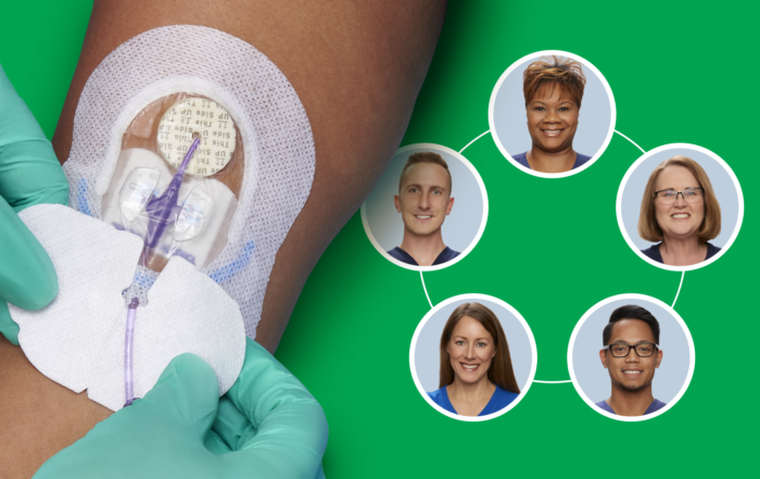 A PICC line with the team of clinicians that serviced the life of the line