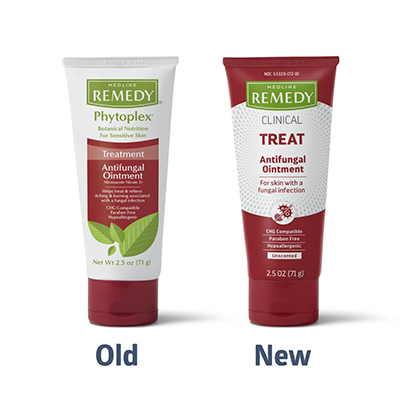 Remedy_Cininical_Treat_Ointment_Old_New_RGB Old and new product tubes of Remedy antifungal ointment