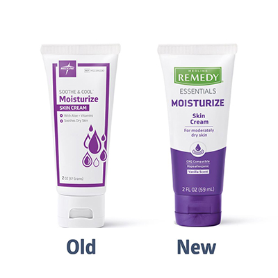 Remedy_Essentials_Moisturize_Old_New_RGB Old and new product tubes of Remedy skin cream