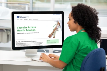 Clinician logging into Medline University-Urology