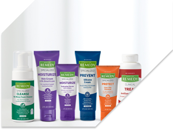 Remedy Specialized products deliver a higher level of care focused on specific issues for at-risk and sensitive skin.