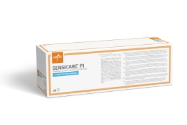 The box packaging for Sensicare PI surgical gloves